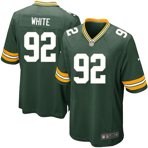 Men's Game Reggie White Nike Jersey Green Home - #92 NFL Green Bay Packers